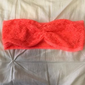 Neon Orange/ Pink  Lace Bandeau